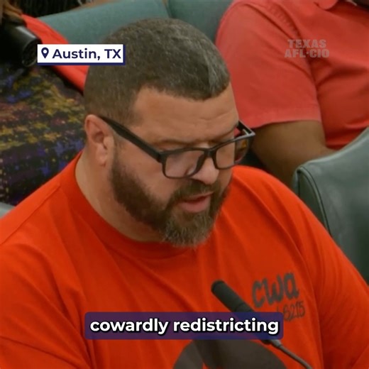 959K views · 75K reactions | If Abbott and Trump had popular policies, they wouldn’t need this desperate redistricting scheme. Executive Vice President for Communications Workers of America Local 6215 and proud United States Marine Corps veteran David Marshall testified in Austin against this sham. #txlege | Texas AFL-CIO | Facebook