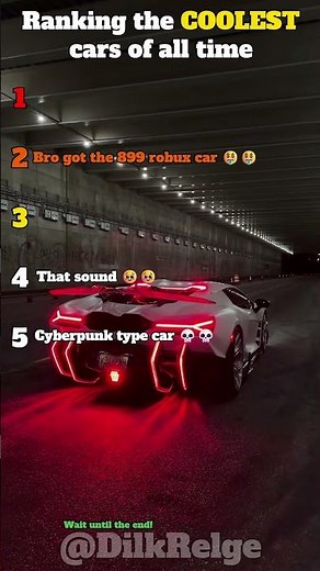 Ranking the COOLEST cars ever! ⚡ #cars #epic