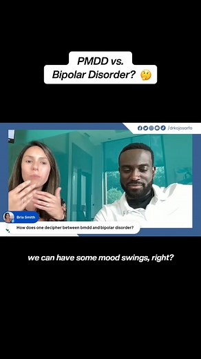 PMDD vs. Bipolar Disorder? #pmdd #bipolardisorder | Kojo Sarfo