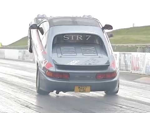 Toyota MR2 Huge Wheelie at Santa Pod
