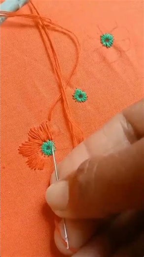 Easy Paisley Embroidery 🌿 | Step by Step Tutorial #Shorts