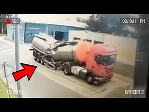 TRUCK CRASHES FOR NO REASON!! GHOSTS?! IT MAKES NO SENSE BUT IT'S REAL!! 😱