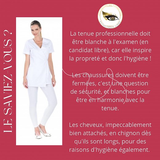 Tenue Professionnelle pour l'Examen CAP Esthétique