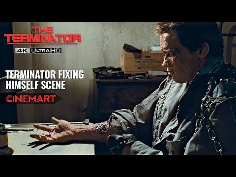 TERMINATOR (1984) | The Terminator Fixing Himself 4K UHD