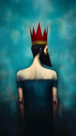 The Emperor’s Retreat He does not fall. He withdraws. The crown remains, while the body remembers what it was made of. The Emperor’s Retreat. From the series The Emperor’s New Clothes Exhibited at Flower Art Museum View the complete series on my website. | Inge Schuster