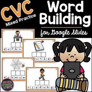 CVC - Mixed Practice - Word Building for Google Slides