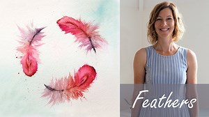 Three Feathers: An Easy All-Level Watercolour Class with Jane Davies
