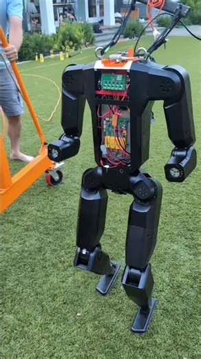 K-Bot walking around during the day