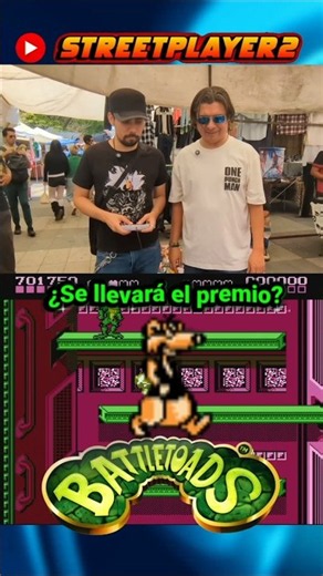 Can he beat the hardest level in Battletoads for a prize? 🐸🎮💥 #battletoads