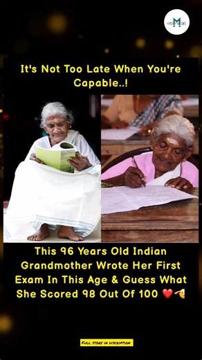 “96-Year-Old Grandma Scores 98/100 In First Exam! 😳📖”