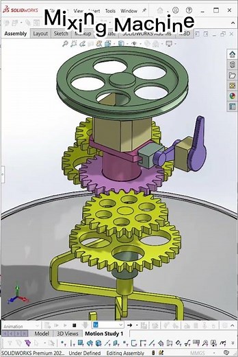 Animation Mixing Machine - Mechanical Animation
