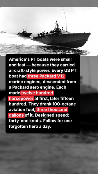 Three V12 Engines and Aviation Fuel Powered Every US PT Boat #ww2 #history #shorts