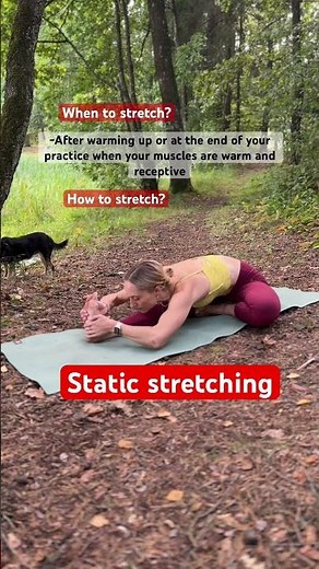 Static stretching explained | When and How to use it right👌#staticstretching #yogastretches