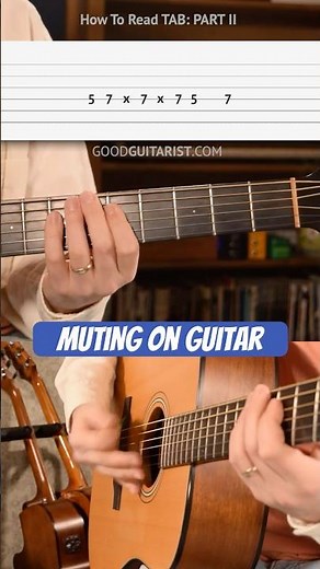What the X in Guitar Tab Means #guitarlesson #guitarcraft