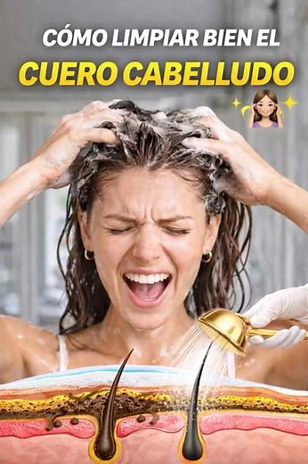Cómo limpiar bien el cuero cabelludo 💆‍♀️✨