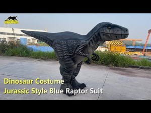 Jurassic Style Blue Raptor Suit | Dinosaur Costume