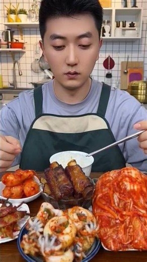 Korean Food Mukbang Challenge | Eat With Me #foodshorts #shortsvideo #KoreanFood