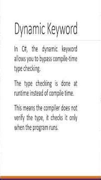Understanding dynamic keyword in c# C# #programming #coding #csharp #trendingshorts #reels #ai