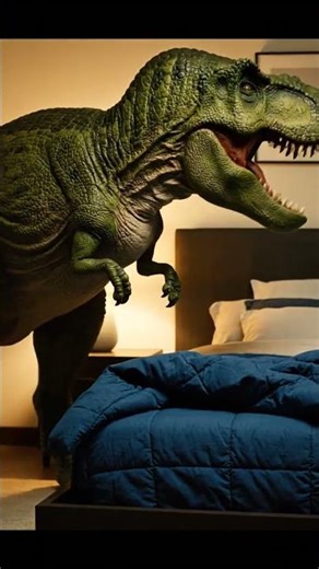 T - rex making bed #dreamscreenai