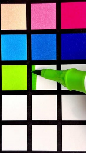 Satisfying ASMR Marker Coloring | Bold Square Pattern Art for Relaxation
