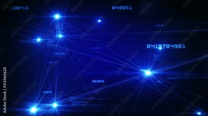 Growing social network. Blue/white. Loopable. 2 colors in 1 file. More color options in my portfolio. Technology background. More color options in my portfolio.