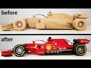 Transformation of a Cardboard Formula 1 into a Ferrari F1 Racing Car