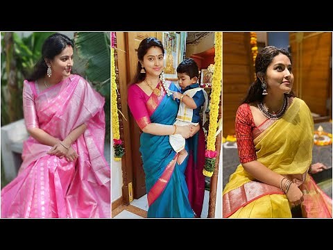 Festival Looks of Sneha in Saree || Inspiring Sneha Saree Looks on Festivals || Sneha in Sarees