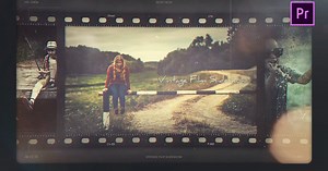 Vintage Movie Reel Photo Slideshow with Retro Filmstrip Effects