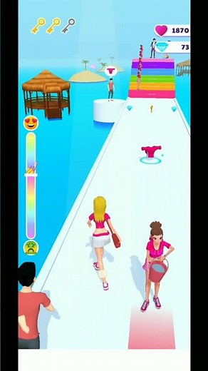 Playing Makeover Run - New Makeup Game#shorts #gaming #poki