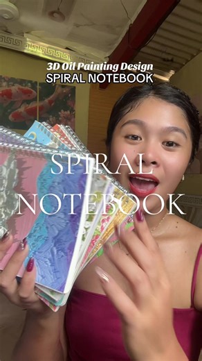 12Pcs A5 Spiral Notebooks with Oil Painting Design