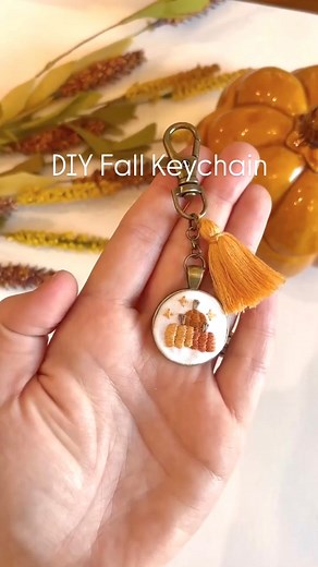 Stitchin With Samantha on Instagram: "🎃🍁 DIY Embroidered Keychain 🍁🎃 A free tutorial & pattern template for this project is on my blog! Comment ‘Keychain’ to receive a direct link.☺️ #embroidery #fallcrafts #fallvibes #halloween #handembroidery #embroidered #diyembroidery #craftingideas #spookyseason #august #diy"