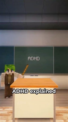 ADHD explained in Minecraft ⛏️#minecraft #explained #funny #story #explainedinminecraftt