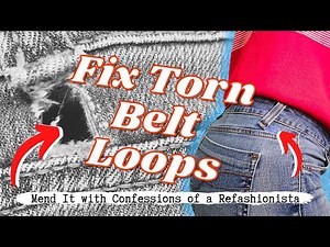 How to fix torn belt loops on jeans - a quick & easy mending tutorial + tips too!