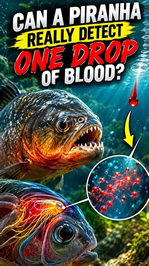 Can a Piranha REALLY Detect ONE Drop of Blood? 🐟🩸#Piranha #AnimalScience #ScienceShorts