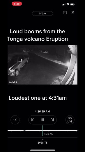 The Hunga Tonga-Hunga Ha’apai volcano eruption heard 6,000 miles away in Alaska. #Alaska #tongavolcano #weathertok