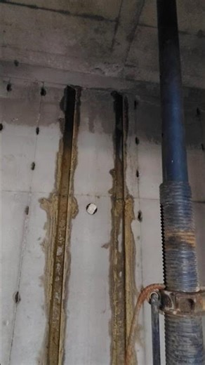 Mivan Form Works - Plumbing Grooves @ Wash Basin Area - After Concreting View.