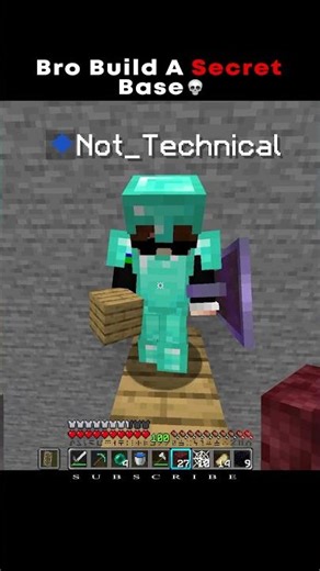 Bro Build A Secret Base #minecraft