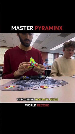 Solve master pyraminx cube world record [13.33s] 😯 #shorts #viral #cube #rubikscube