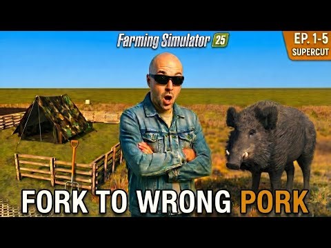 FS25 Supercut: $0 Challenge on Flat Map | Fork to Pork EP. 1-5