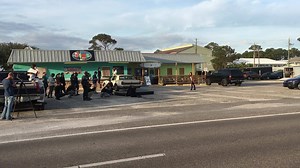 11K views · 37 reactions | Behind the scenes action! Movie filming in Dauphin Island Local 15 NBC News, WPMI Mobile Jean-Claude Van Damme & Dolph Lundgren Fins Bar | Muriel Bailey | Facebook