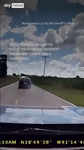 Car chase ends in rollover crash