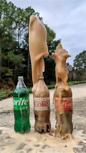 Popular Coke Sodas Vs Mentos (IN REVERSE) (Coke, Sprite, Fanta) #satisfying #experiment #asmr