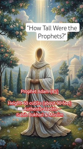 The Heights of 25 Prophets (Islamic History) #islamicshorts #25prophets #muslim #quran