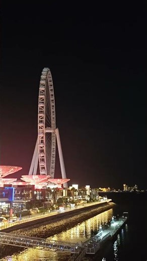 Marina beach Dubai Night view Blue waters, Hotel The Address, Ain Dubai, #marinaview #marinawalk #yt