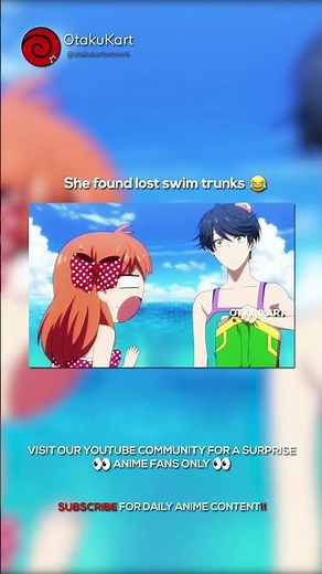 She found lost swim trunks 😂 #anime #animememes #animeedits #shorts