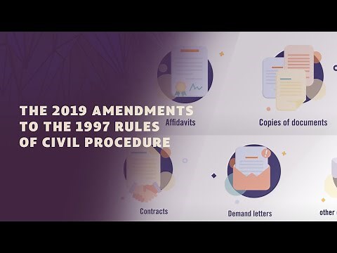 The 2019 Amendments to the 1997 Rules of Civil Procedure