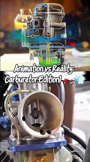 How a Carburetor Works: Animation vs Reality! 🏍️💨