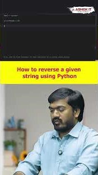How do you reverse a given string using Python? | Ashok IT#pythoninterviewquestions #pythontips