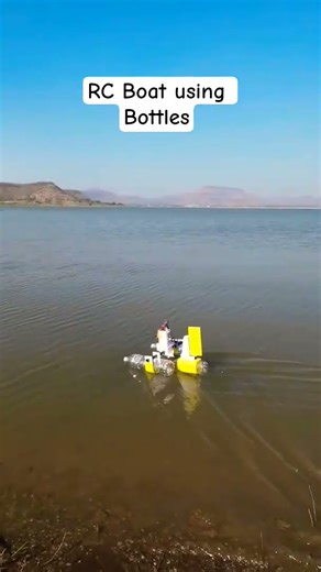 Homemade RC boat|How to make Radio Control boat using Bottles|Testing DIY RC fan boat #RCboat #hobby