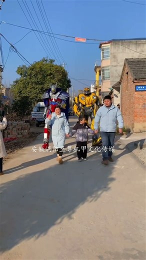 The handsome boy is getting his pigtails cut. His mother hired two robots to pick up grandma. #14